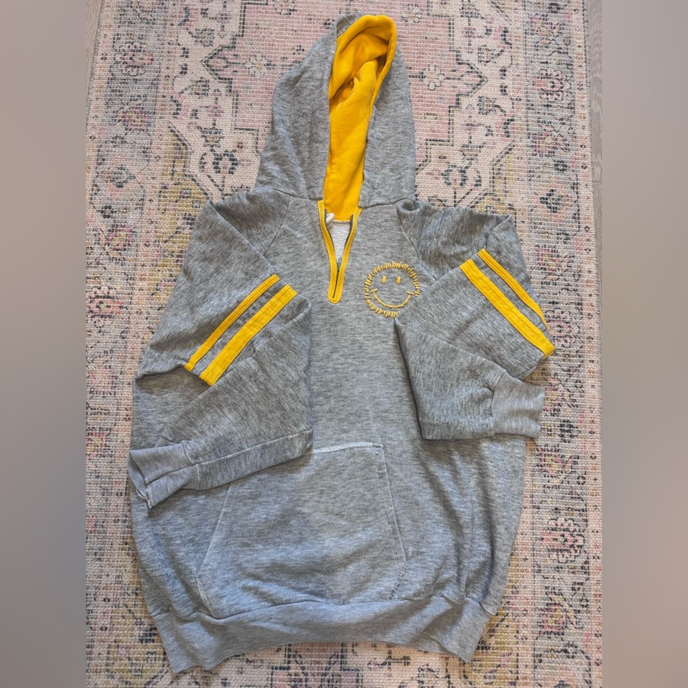Gray and Yellow Women's Hoodie